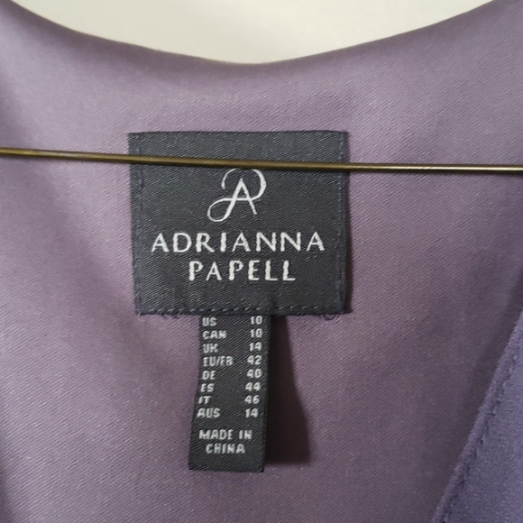 Adrianna Papell draped front shift dress size 10 - Picture 3 of 5